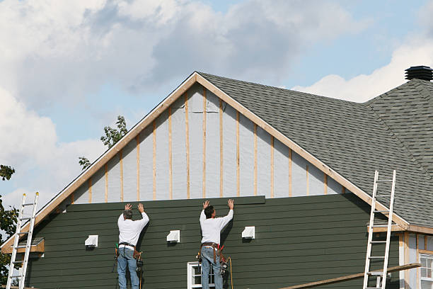 Professional Siding Installation technician working in Rheems, PA